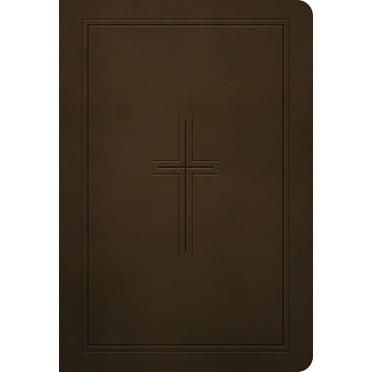 TYNDALE HOUSE: NLT Premium Value Compact Bible, Filament Enabled (LeatherLike, Dark Brown Framed Cross) (Hardcover)