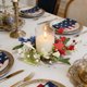 thumbnail image 4 of Corona de Velas Floral Patriótica para Centro de Mesa, Anillo de Flores Rojas, Blancas y Azules para La Decoración Navideña Del Hogar: Decoración Versátil para Mesa o Pared para Las Celebraciones Del, 4 of 7