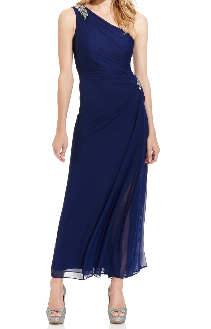 Alex Evenings Alex Evenings NEW Electric Blue Womens Size 16P Petite Ball Gown Dress Walmart