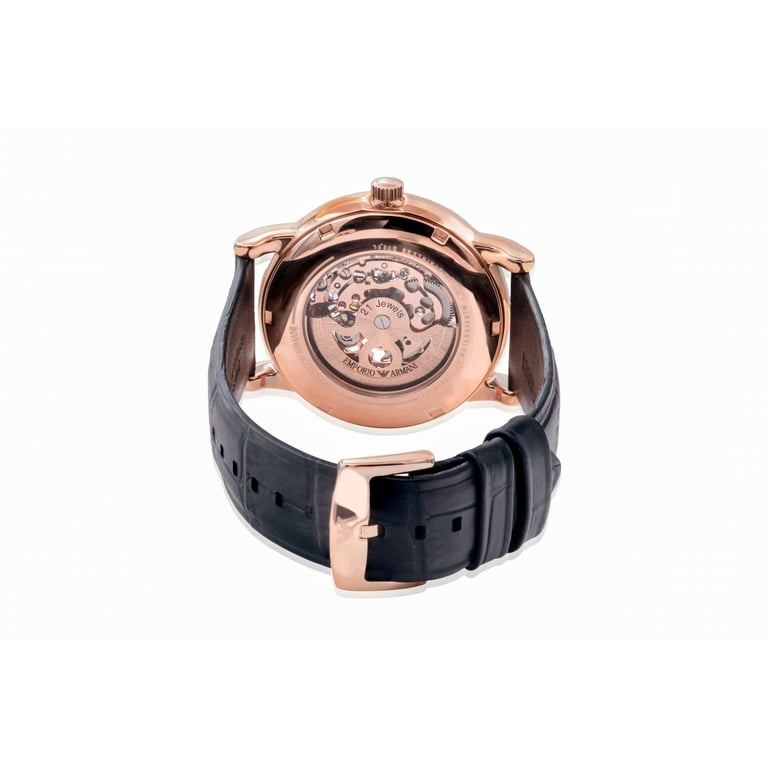 Emporio Armani Leather Automatic Mens Watch AR60007 Walmart