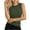 Army Green, variant on snilers Womens Tank Tops High Neck Sleeveless Ribbed Tank Casual Basic Thick Strap Slim Fitted Racerback Shirts XXL