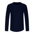 thumbnail image 2 of BXINGOHAI Men's Long Sleeve Shirts UPF 50+ UV Sun Protection Athletic Shirts for Hiking Running Workout Rash Guard Dark Blue,L, 2 of 7
