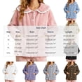 thumbnail image 2 of XRoczxe Women Fuzzy Fleece Button Front Sleep Jacket Lace Ruffle Peter Pan Collar Large Side Pockets Soft Warm Winter Loungewear Coat 7 Elegant Solid Colors, 2 of 2