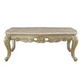 thumbnail image 2 of ACME Gorsedd Coffee Table w/Marble Top in Marble & Antique White, 2 of 4