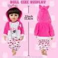 thumbnail image 2 of Babysbule Reborn Soft Doll Clothes 20-23 Inch Rose Owl Set – Plush Hooded Outfit for Girls & Boys Dolls – Eco-Friendly Accessories for Kids Age 3+, Birthday & Holiday Gift Collectibles, 2 of 5