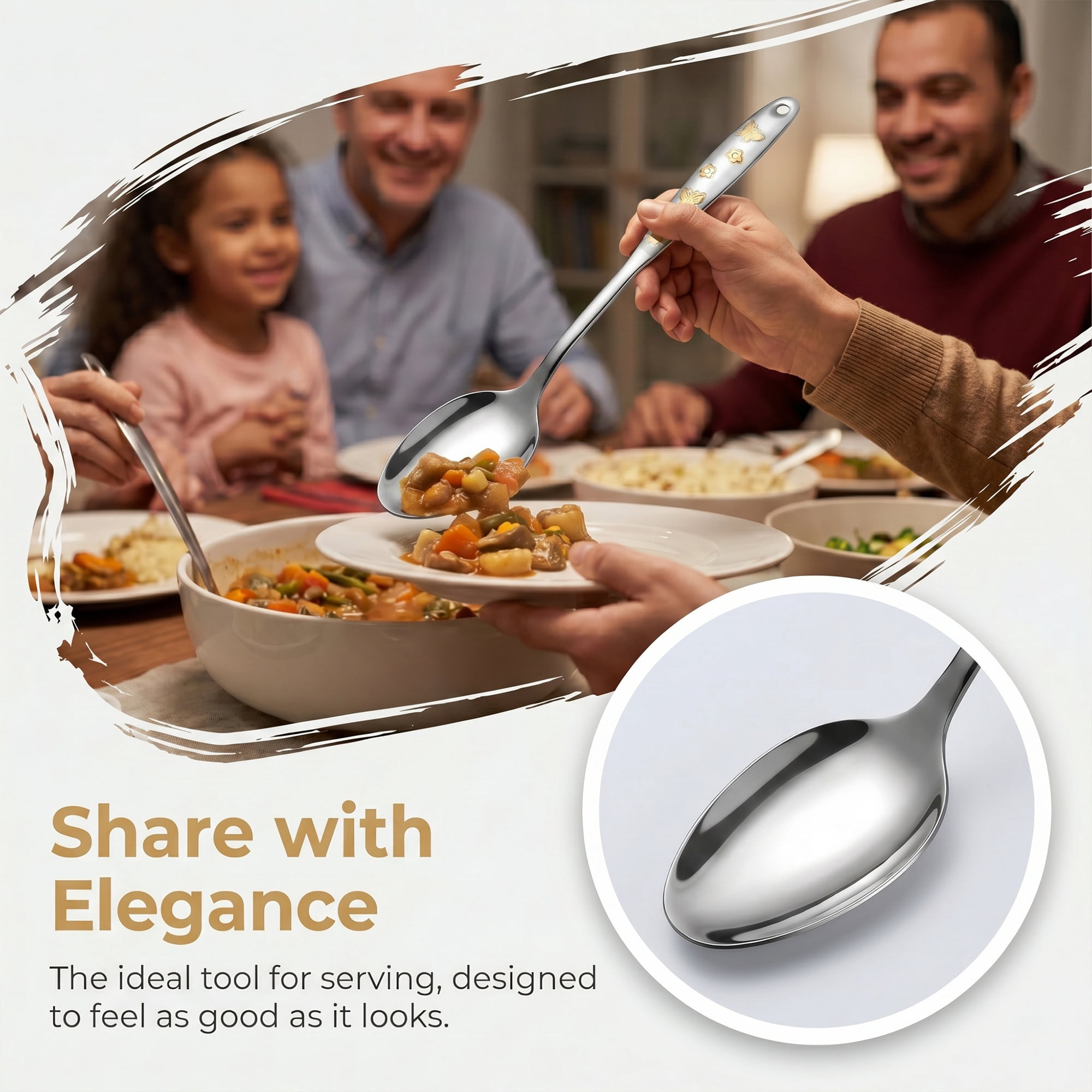 Unique Bargains Stainless Steel Non Stick Heat Resistant Spoon Spoon A 15.2" x 2.8"