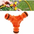 thumbnail image 3 of Juego de 3 conectores rápidos de manguera, desvío en Y de 3 vías para riego en naranja para conectar tres mangueras y dispersar el flujo de agua como accesorios de jardinería, 3 of 5