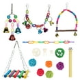 thumbnail image 3 of Bird Swing Toys, Hanging Bird Bite Toy Safe Mixed Color Bite Resistant With Fruit Forks For Home, 3 of 8