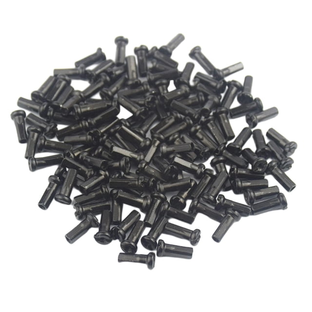 300 piezas de cabecillas ligeras para radios de bicicleta, decoración de cabecillas para radios de rueda de 14 mm Negro
