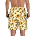 thumbnail image 3 of KLL Classical Cute Sunflower Men's Casual Summer Beach Shorts Hawaiian Shorts with Pockets-XX-Large, 3 of 5