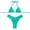 Green, variant on Minjewel Women's Sexy Ruffled and Strappy Bikini Set, Two Piece Swimwear with Tie Details and Push Up Top, High Waist Bottom for Beach and Summer Swimwear,Royal Blue,2XL