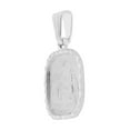 thumbnail image 7 of 14k Gold White Rhodium, Infant Baptism Christening Religious Pendant Charm Rounded Medal 14mm with 16" Dainty Neck Chain, 7 of 7
