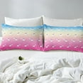 thumbnail image 3 of YST Rainbow Gradient Stars Cloud Comforter Set Fluffy Ombre Pastel Quilted Bedding, Twin Size (2 Count), 3 of 5