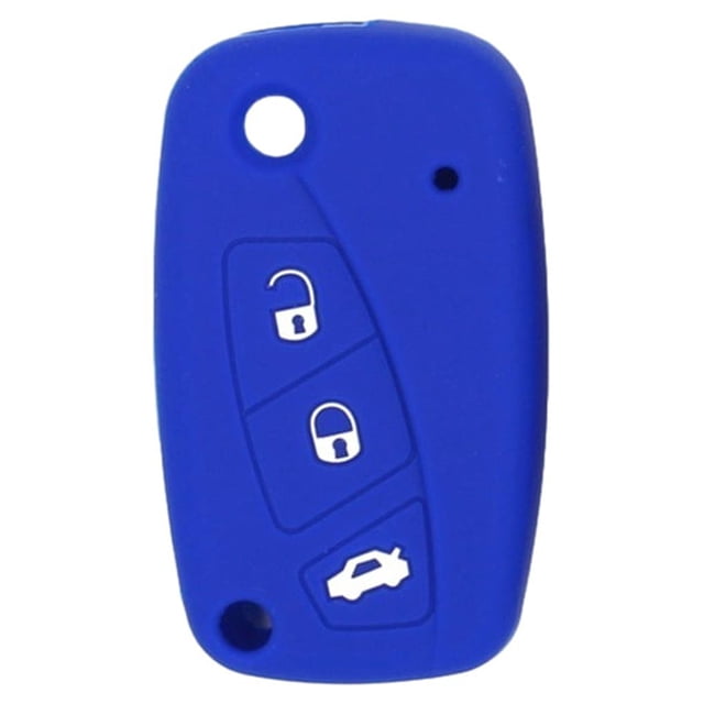 Scienceny Funda de silicona para llave de coche, funda para llaves de vehículo, Protector a prueba de arañazos, accesorios de actualización Automoción decorativa y accesorios Azul oscuro
