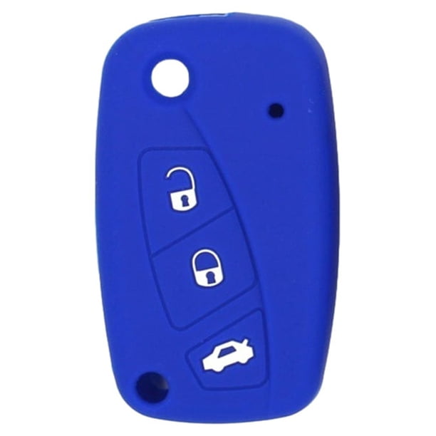 Riwesomey Funda de silicona para llave de coche, Protector de cubierta para llaves de vehículo, actualización automotriz Automoción decorativa y accesorios Azul oscuro
