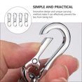 thumbnail image 4 of FESTFENDS 8pcs Hook Shape Carabiner Clip Keyring Silver Zinc Alloy for Daily Use, 4 of 8