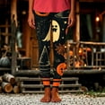 thumbnail image 6 of Danhjin Halloween Leggings for Women Print Stretchy High Waist Slim Graphic Yoga Pants Casual Workout Gym Running Comfy Soft Trousers, 6 of 6