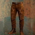 thumbnail image 5 of Vintage Western Cowboy Cargo Pants for Men Outdoor Casual Work Long Trousers Spring Coffee L, 5 of 5