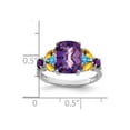 thumbnail image 3 of 3.00 Carat (Ctw) Amethyst, Citrine and Blue Topaz Ring in Sterling Silver for Women, 3 of 6