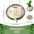 thumbnail image 2 of LINFANG Swing Planter Pot Smile Face Swing Flowers Pot Cute Hanging Swing Planter Resin Swing Plant Pot for Indoor Outdoor Resin Hanging Planter Pots for Succulents Pearls 14.3 × 13.5 × 10.8cm, 2 of 9