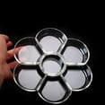 thumbnail image 3 of fsxdhpcsgfc White Round Watercolor Tray Water Color Palletes Washable Ceramic Porcelain Watercolor For Watercolor Gouache Acrylic Painting 7 Hole Art Tray For Mixing Colors And Craft Projects, 3 of 4