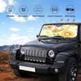 thumbnail image 6 of XMXT Car Sun Shade Windshield, Abstract Sunflower Line Drawing Sunshade for Car Windshield Sun Shades for Car SUV Truck, s, 6 of 9