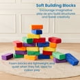 thumbnail image 3 of ECR4Kids SoftZone Stack-A-Brick Foam Blocks, Beginner Playset, Assorted, 24-Piece, 3 of 9