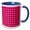 Blue/White, variant on 3drose, Large Mosaic Tiles Pattern in Pink, 11oz Two-tone Black Mug