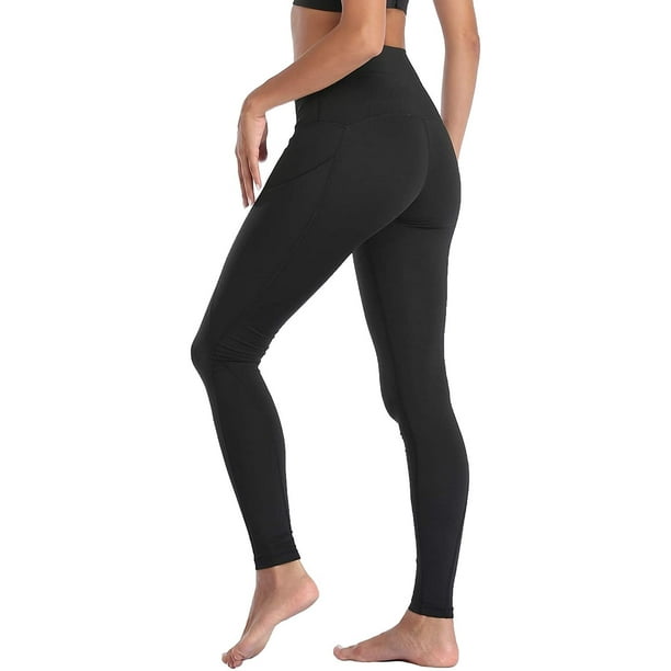 Hde Yoga Pants With Pockets For Women High Waisted Tummy Control Leggings Black Xx-Large