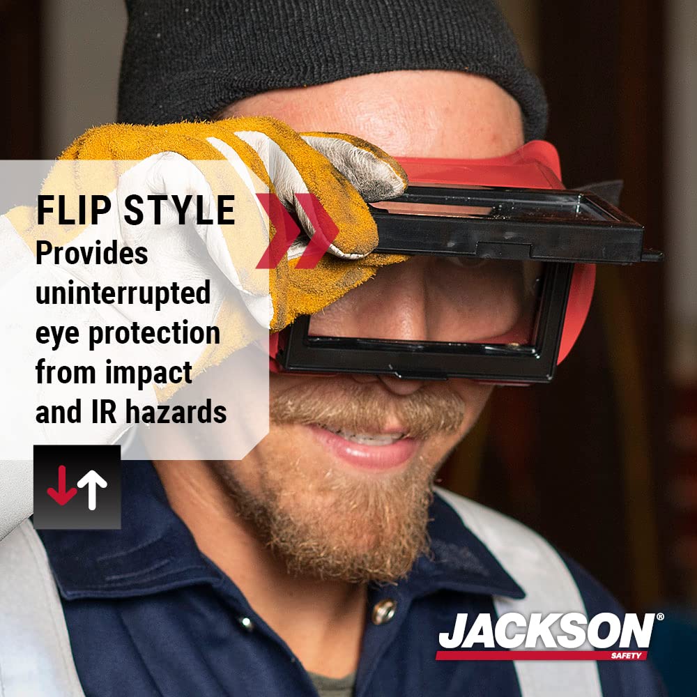 Jackson Safety WS Series Retro Safety Goggles - Welding & Cutting Eye Protection for Men & Women - Indirect Vented, Fits Over Most Glasses, ANSI Z87.1 (Available in multiple styles & lenses)