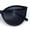 Black Frame - Black Lens, variant on SA106 Womens Oversized Cat Eye Goth Pop Color Lens Plastic Sunglasses Black Frame - Blue Lens