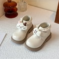 thumbnail image 3 of Owordtank Girls Cute Short Boots Cat Fish Doll Patchwork Booties Winter Warm Fuzzy Lining Fashion Ankle Boots, 3 of 8