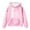 Pink, variant on SonxaHe Toddler Girls' Hoodies Warm Letter Print Long Sleeve Oversized Winter Pullover Hooded Sweatshirts Black,Sized 4-5
