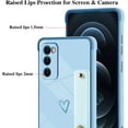 thumbnail image 3 of Compatible with Samsung Galaxy S20 FE 6.5" Luxury Case for Women Girls,Soft Silicone Plating Bumper Wristband Holder Case Slim Anti-Scratch Shockproof Love Heart Cute Case(Sky Blue), 3 of 8
