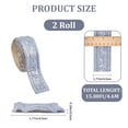 thumbnail image 2 of 180x2in Silver Gray Foam Molding Trim 3D Floral Peel and Stick Self Adhesive Flexible Sticky Edging Lines Baseboard Wall Skirting Stickers, 2 of 7