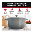 thumbnail image 2 of Mueller DuraCast 6 Quart Enameled Cast Iron Dutch Oven Pot with Lid, Heavy-Duty Casserole Dish, Braiser Pan, Stainless Steel Knob, for Braising,Stews, Roasting,Baking, Safe across All Cooktops,Grey, 2 of 7