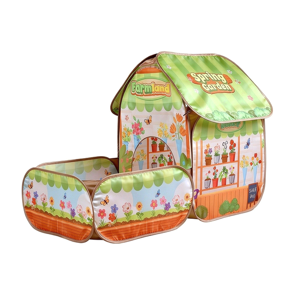 2 in 1 Kids Play Tent with Ball Pit,Pop Up Play Tents for Toddlers 1-3 Indoor/Outdoor Playhouse for Boys and Girls,Easy Setup Foldable with Carry Bag