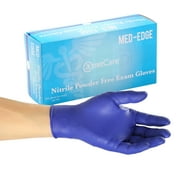 AmerCare X-Large Exam Grade Powder-Free Nitrile Med-Edge Gloves, Case of 2,000