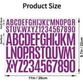 thumbnail image 4 of 10 Sheets 780 Pcs Vinyl Letter & Number Stickers - Waterproof, Self-Adhesive Alphabet for Mailbox, Door, Window, Cars, Boats, Address(Purple, 1in & 2in), 4 of 15