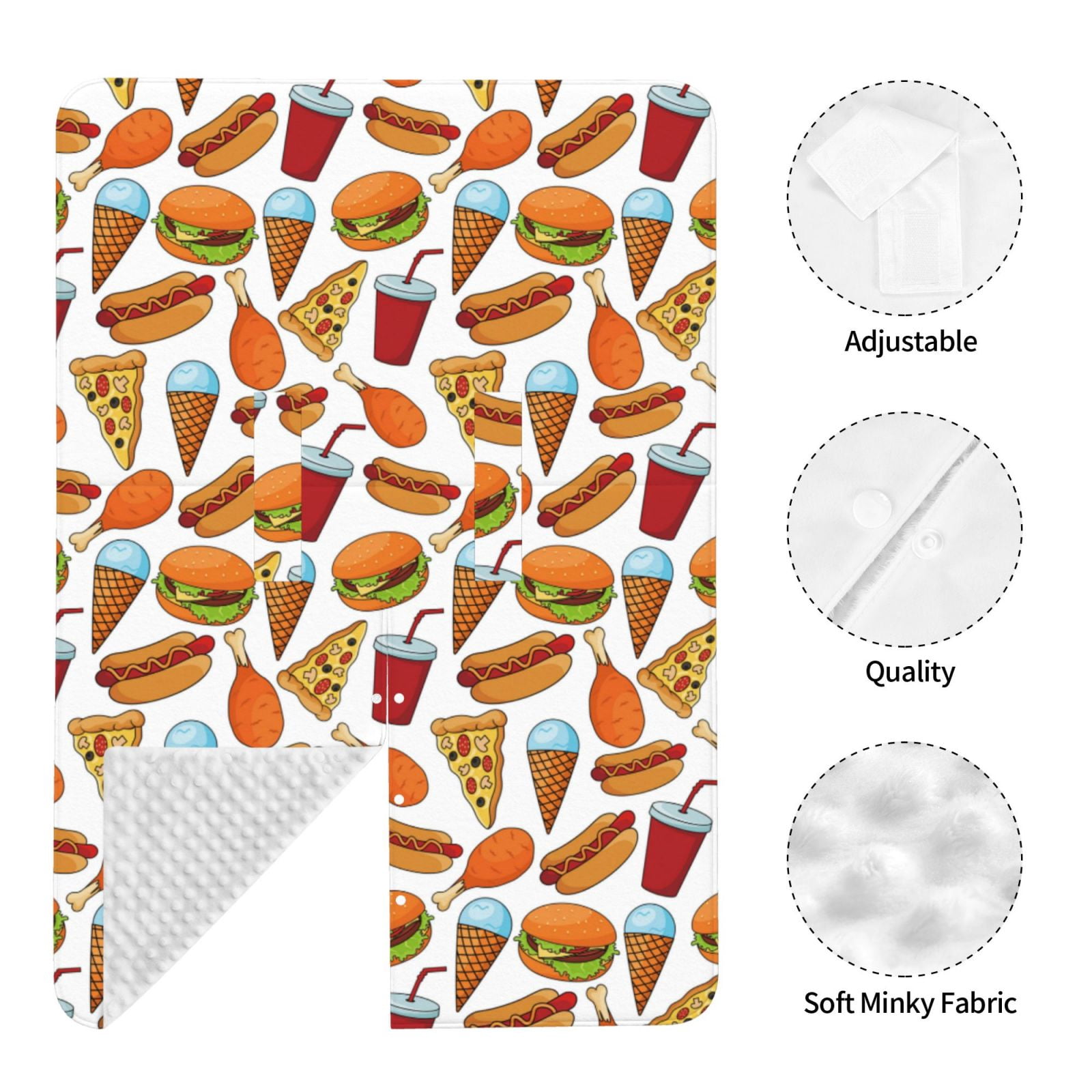 Naloa Hot Dog Burger Baby Car Seat Cover, Breathable Baby Carrier Cover, Multiuse Baby Carrier Cover & Nursing Breastfeeding Cover