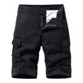 thumbnail image 2 of Jophufed Fashion Men's Pants Pocket Zipper Buttons Solid Leisure Time Tooling Shorts Cargo Pants, 2 of 5