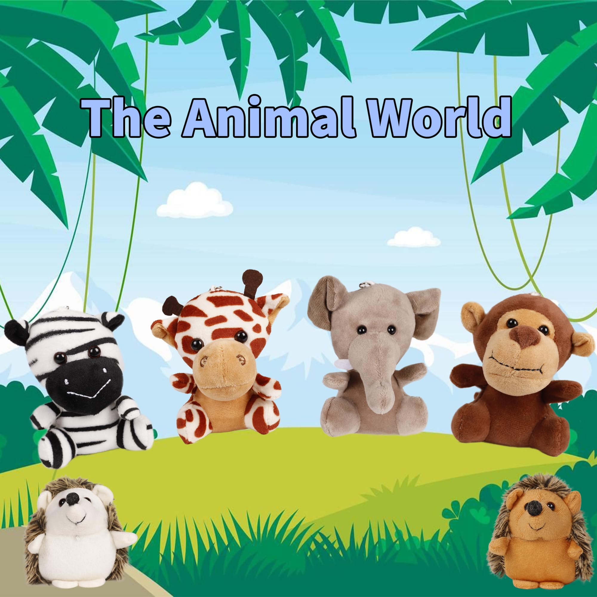 Small Stuffed Animals Bulk, 36 Pieces Cute Plushies, 4.5 Inch Mini Forest Animal Plush Toys, Party Favors, Stocking Stuffers for Kids