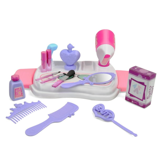 Vingtank 21pcs Kids Pretend Play Makeup Vanity Case With Mirror Cosmetic Toy Set Beauty Dress Up Salon Hair Dryer Suitcase For Little Girls Toddlers Com Vingtank 21pcs Kids Pretend Play Makeup, Makeup Vanity Toy Set 21 Pcs