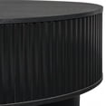 thumbnail image 3 of Atumcto Modern Farmhouse Round Coffee Table with Storage Drawers, Fluted Center Table with Gold Handles for Living Room, Black, 3 of 10