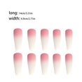 thumbnail image 4 of Baohd 1 Set French Tip Press on Nails Extension Frosted Extra Long Matte Fingernails Tips Detachable Fashion DIY Manicure Kit Type 1, 4 of 8