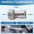 thumbnail image 3 of 3/4" Ght to 1/4" Stainless Steel Leak-Proof Connector, Garden Hose to Mini Power Washer Adapter for Car Wash Outdoor Cleaning Nozzle and Sprayer Attachment, 3 of 5