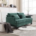 thumbnail image 5 of Modern Mid Century Chenille Fabric 2-Seat Loveseat Sofa with Brown Wood Feet for Living Room and Bedroom, 5 of 21