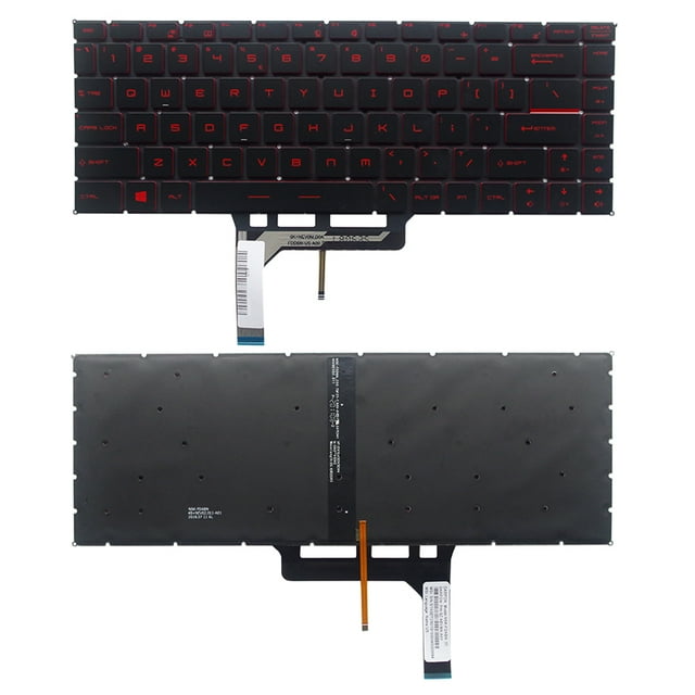 Clavier RU/US pour MSI GF63/GF63 8RD/GF63 8RC PS63 P65 PS42 GS65 8RE/GS65 8RF/GS65 GS65VR MS-16Q1/Q2/Q3/Q4 S1-01/02/03/04 US Rétroéclairage Rouge