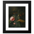 thumbnail image 2 of Pieter de Ring 20x24 Black Modern Framed Museum Art Print Titled - A Still Life with a Cherry Branch Over a Half-Full Conical Roemer, Red and Green Grapes, 2 of 5