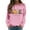Pink, variant on Wang6 Womens Thanksgiving Graphic Sweatshirts Trendy"Love"Letter Printed Long Sleeve Crew Neck Pullovers Comfy Fall Loose Fit Solid Tshirts Tops White XL